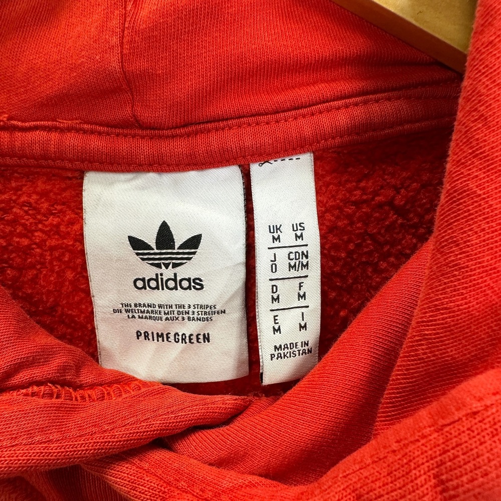 Adidas Originals Adicolor Essentials Trefoil Hoodie Mens Red M HE5108 - Picture 3 of 10